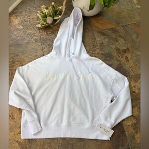 Calvin Klein Women's White Hoodie, NWT, size Large